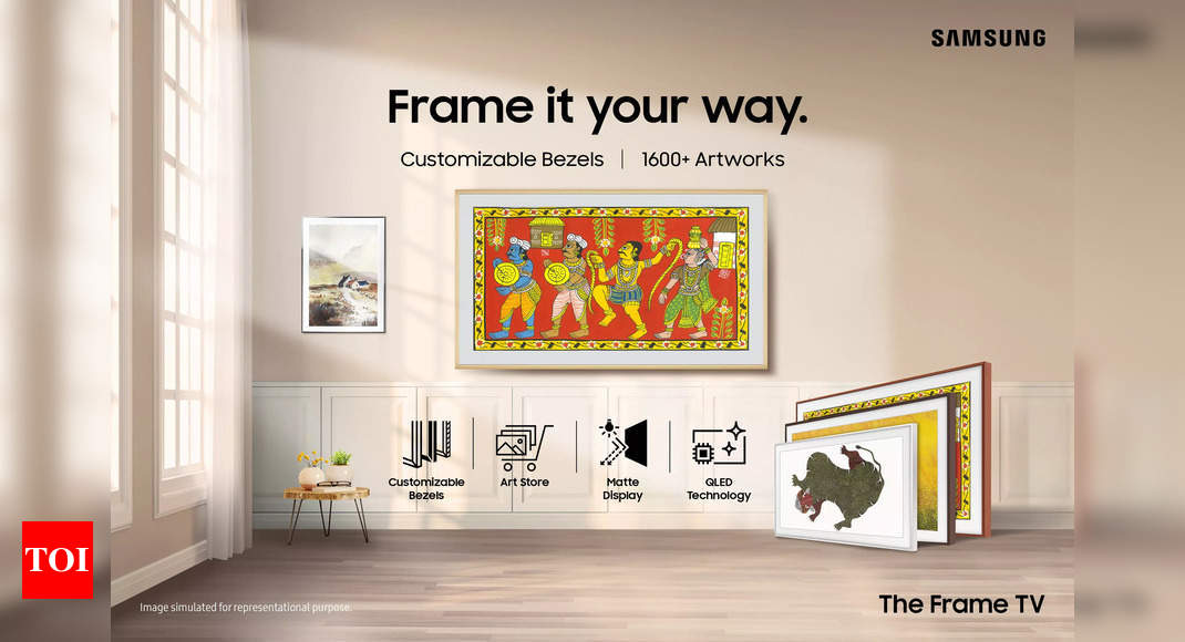 Samsung launches new Frame TV with customisable bezels in India, price starts at Rs 61,980 – Times of India