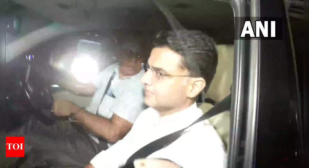 Sachin Pilot reaches Sonia Gandhi’s residence for meeting | India News – Times of India