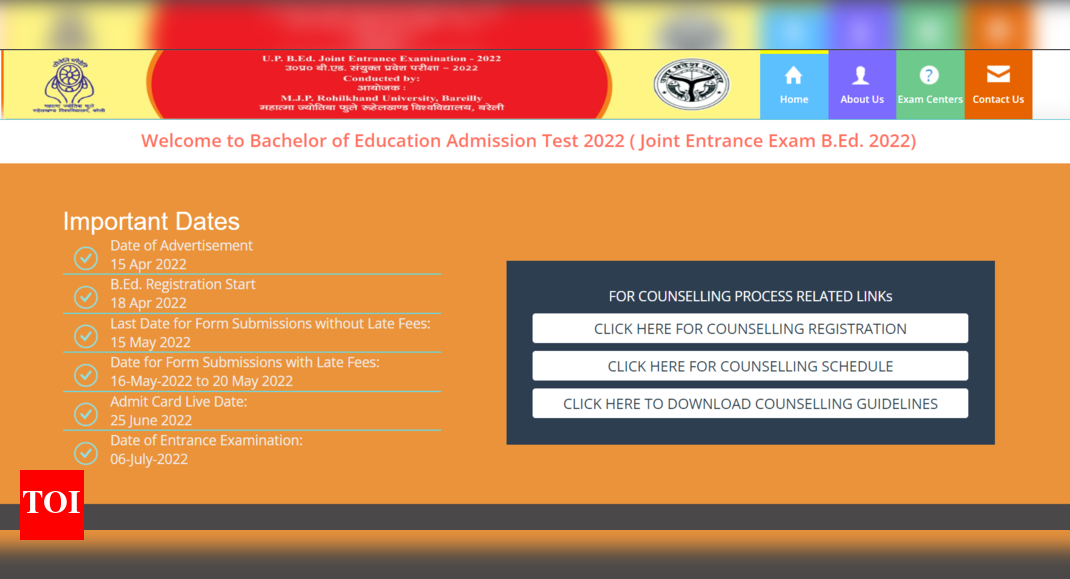 UP B.Ed Counseling 2022 registration starts from today, Check updates Times of India