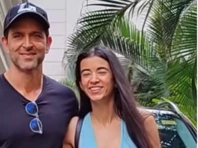 While Hrithik Roshan is garnering praise for 'Vikram Vedha', he was spotted in the city with girlfriend Saba Azad - Watch video