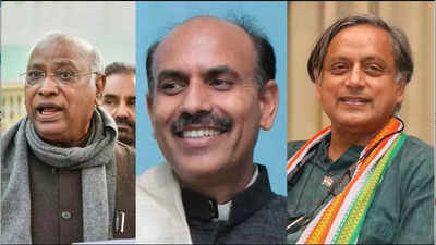 Kharge, Tharoor, Tripathi in fray for Congress presidential poll: Key points - Top developments