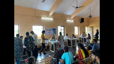 Locals benefit from the medical camp held at Guirim