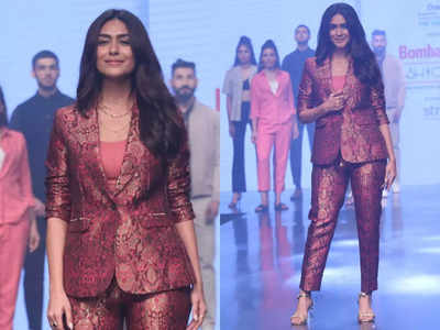 Woman of the moment Mrunal Thakur slays in a pantsuit at BTFW 2022