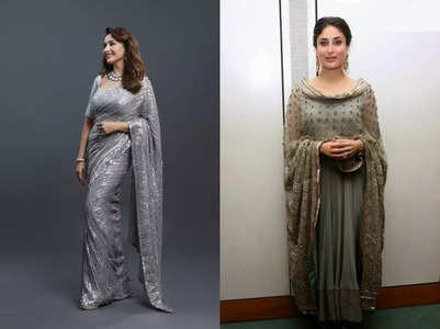How to wear Navratri colour of the day, Grey