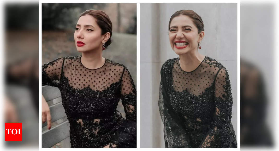 Mahira Khan stuns in a black sequinned dress