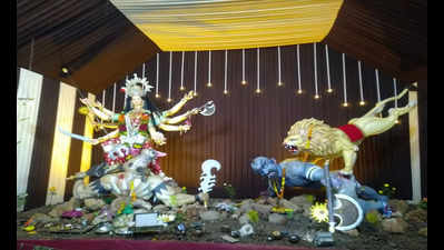 Maharashtra: Yavatmal, a town of 10 lakh population with 500 plus Durga pandals