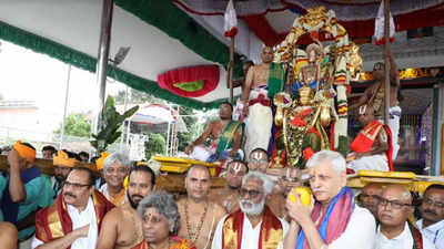 CJI UU Lalit takes part in Hanumantha Vahana Seva at Tirumala Brahmotsavams