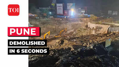 Pune: Bridge on Mumbai-Bengaluru highway demolished through controlled blast