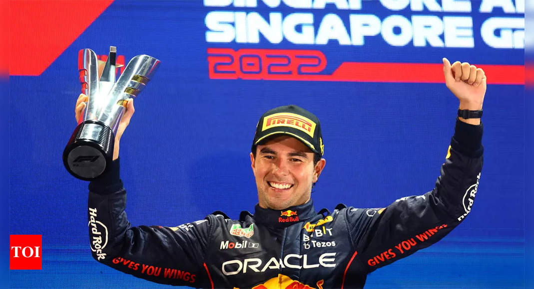 F1: Perez wins in Singapore as Verstappen title celebrations on ice