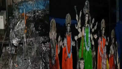 One dead, 50 injured as puja pandal catches fire in UP's Bhadohi