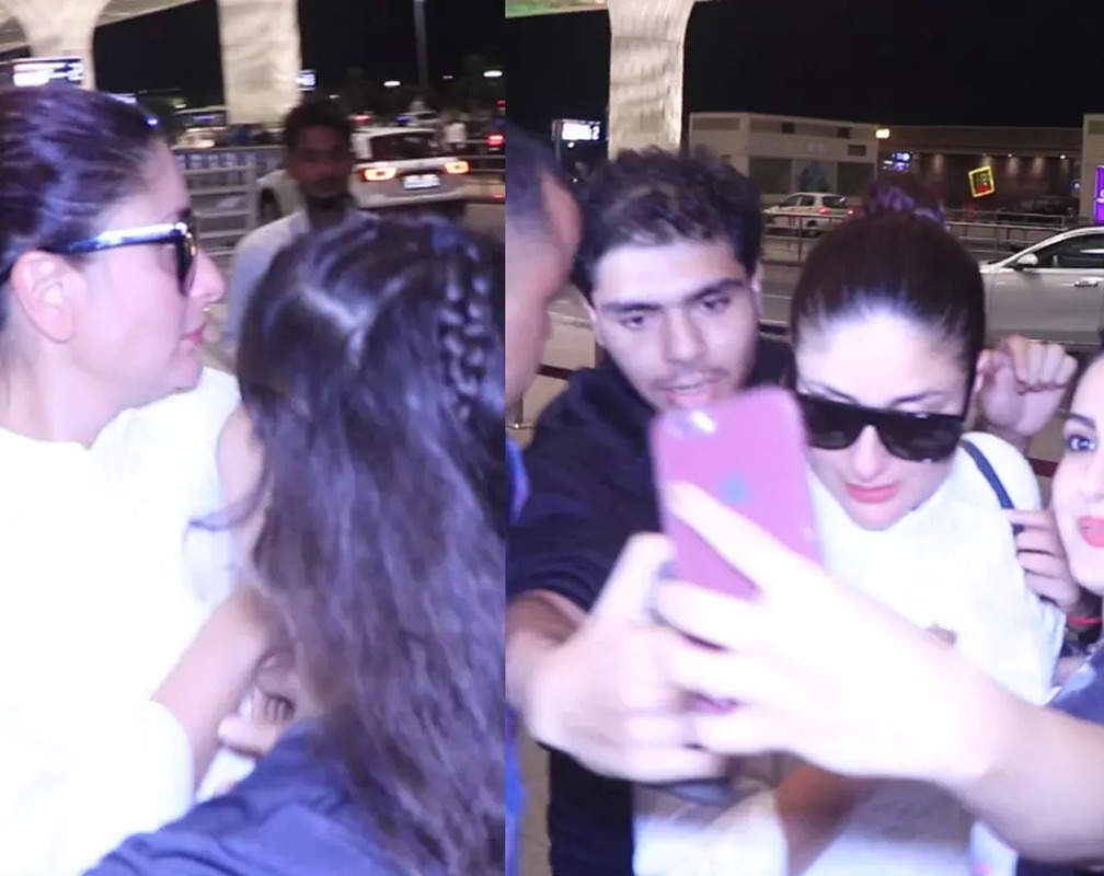 
Kareena Kapoor gets mobbed by unruly fans, actress maintains her cool and obliges them with selfies

