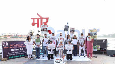Raipur: Animal rights activists voice their demand for non-violence
