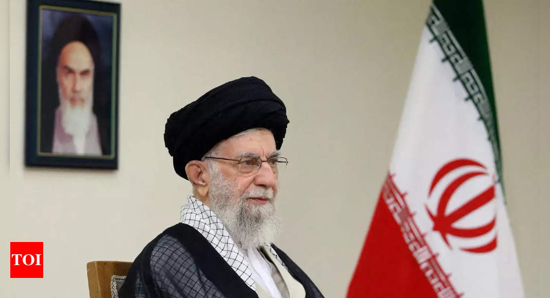 Iran’s supreme leader breaks silence on protests, blames US – Times of India