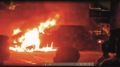 Hyderabad: Car goes up in flames, no casualties