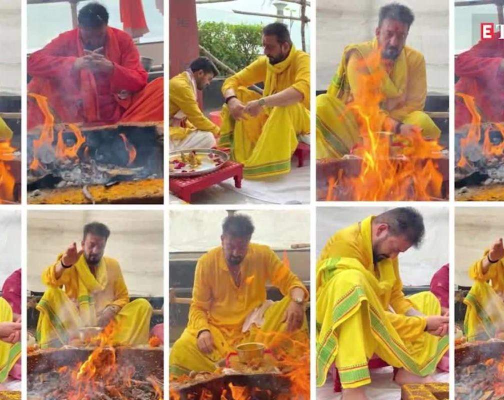 
Sanjay Dutt shares pictures while performing havan at his Mumbai residence
