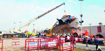 Kota’s 75ft tall 3D Ravan effigy to be burnt step by step with remote