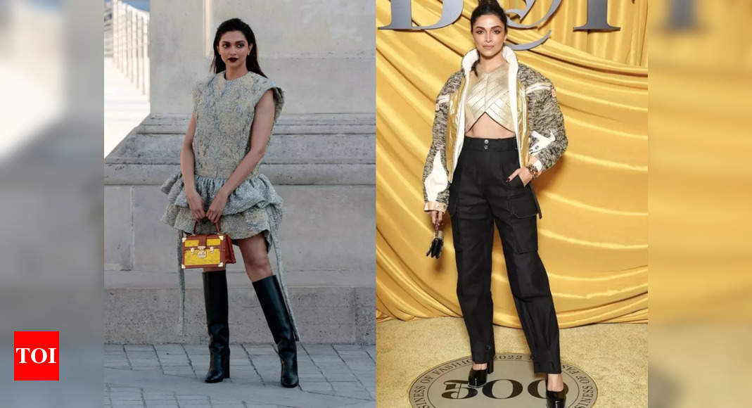Deepika Padukone flaunts her mini black blazer dress as she attended the Louis  Vuitton Paris Fashion Week - IMDb