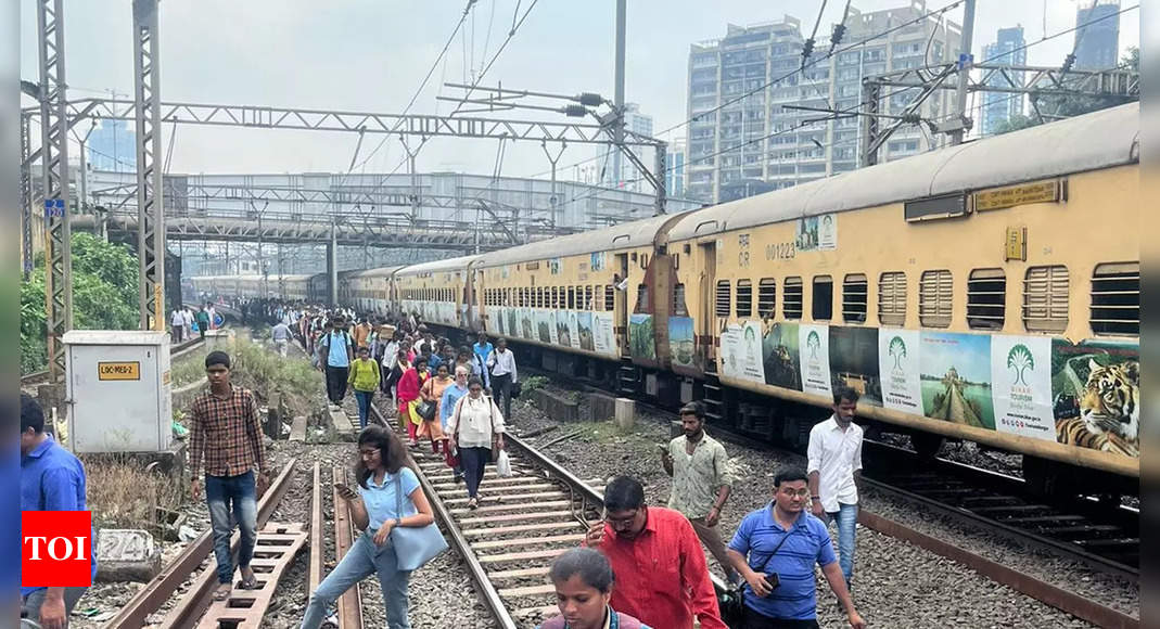 Mumbai Local Train Traffic Disrupted On Central Railway Route Due To Technical Snag Mumbai 3902