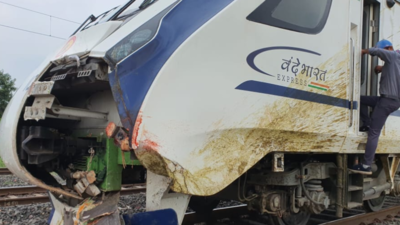 Vande Bharat Express runs over cattle in Gujarat, train’s nose damaged