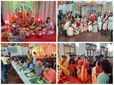 A traditional Durga puja for the Bengali community in Kochi
