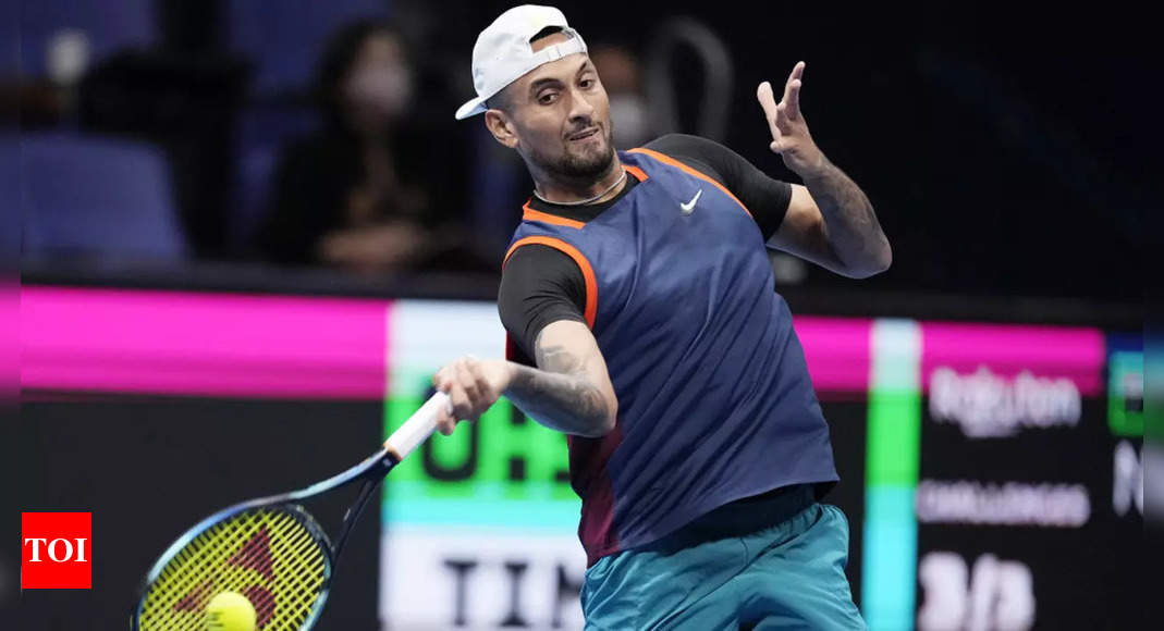 Nick Kyrgios ‘weathers storm’ to reach Japan Open quarter-finals | Tennis News – Times of India