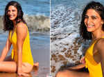Aahana Kumra slays in a yellow swimsuit; gets her dose of Vitamin Sea in Goa