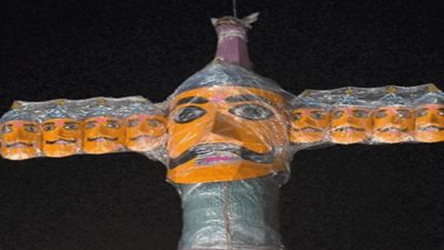 Tradition triumphs: Ravan effigy burnt at rain-hit Aishbagh Ramlila
