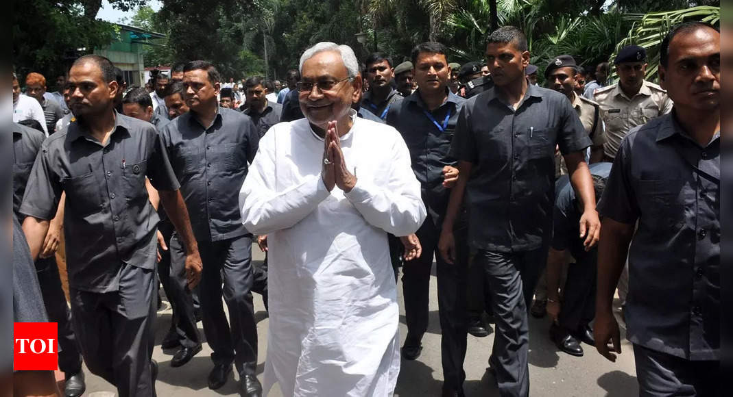 Nitish Kumar blames Yogi govt for non-completion of flood protection works in JP’s village | India News – Times of India
