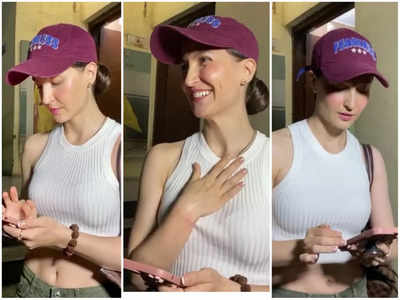Elli AvrRam gifts tickets of her recent release to the paparazzi