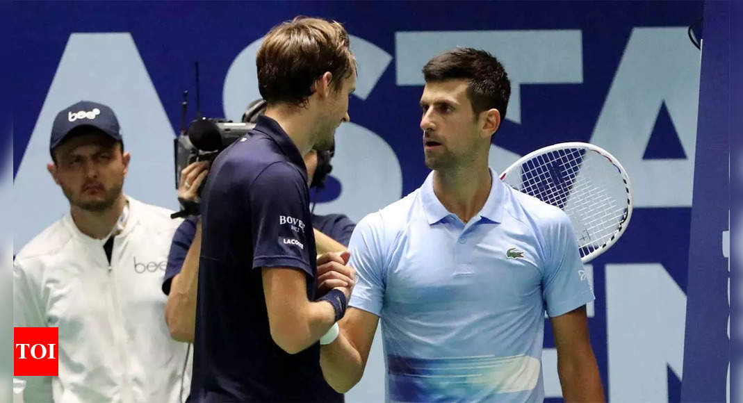 Novak Djokovic into Astana final after surprise Daniil Medvedev retirement | Tennis News – Times of India