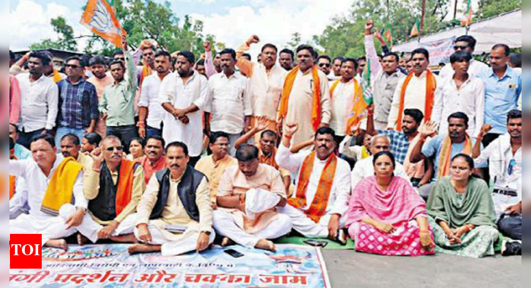 Morcha: Bjp St Morcha Holds Protest, Demands Reservation Rights ...