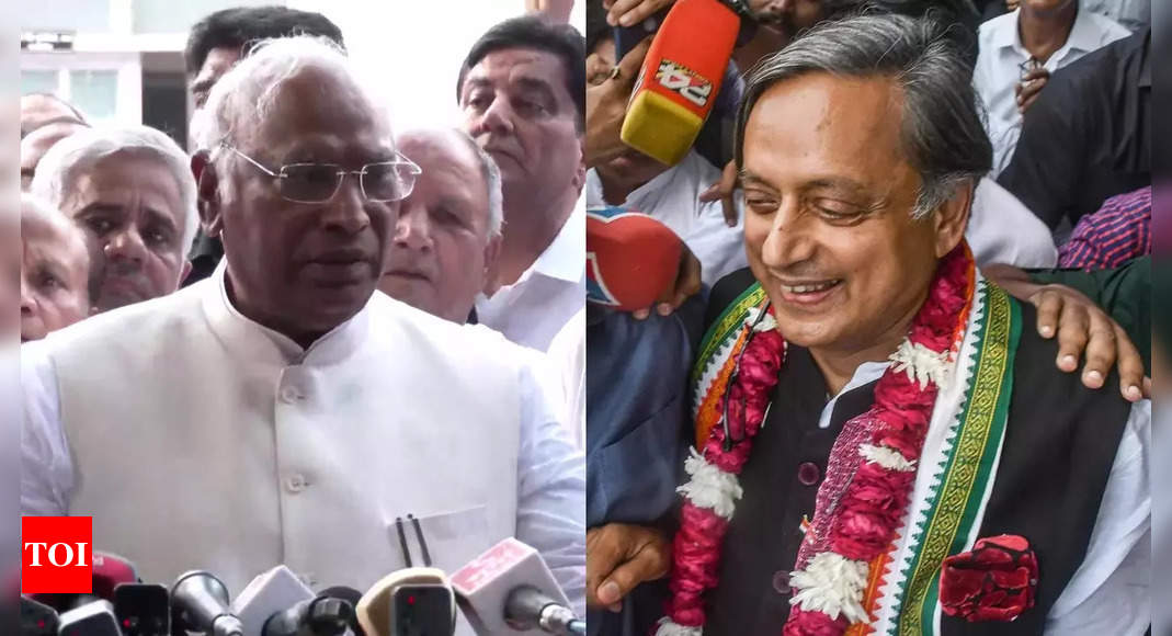 Gandhi family blessing me and Kharge: Shashi Tharoor | India News ...