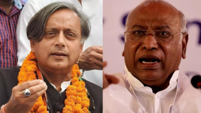 Congress president polls: Shashi Tharoor, Mallikarjun Kharge meet party delegates, make pitch for top post