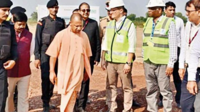 After UP CM Yogi Adityanath's direction to speed up airport project, more workers, machines at site