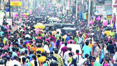 Madurai: Diwali shoppers throng Masi Streets