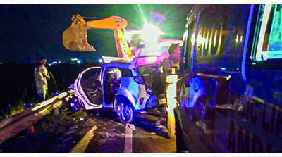 3 Youths Die As Car Rams Truck From Behind Near Dharmapuri | Coimbatore ...