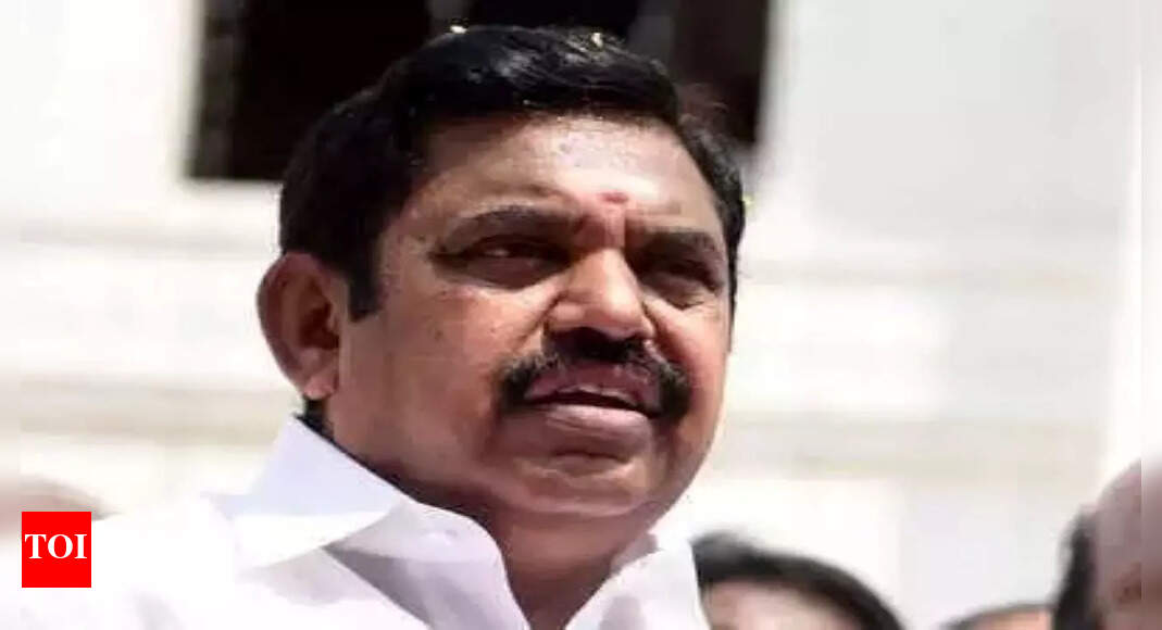 Dmk: People Disenchanted With Dmk Govt: Eps | Chennai News - Times of India