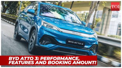 BYD Atto 3 electric SUV bookings open: All about MG ZS EV, Hyundai Kona's  Chinese rival - Times of India