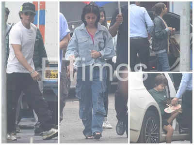 Exclusive Photos: Shah Rukh Khan and Gauri Khan visit Suhana Khan as she shoots for ‘The Archies’