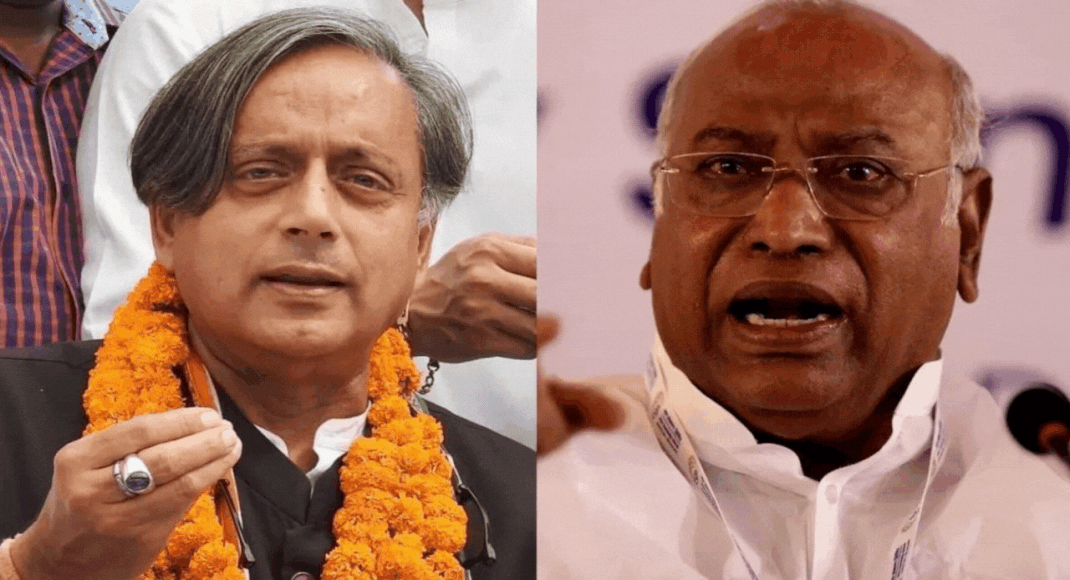 Tharoor 'told to' cancel UP visit to avert 'clash' with Kharge fans