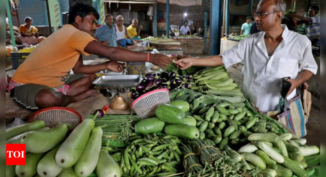 Retail inflation jumps to 5-month high of 7.41% in September – Times of India
