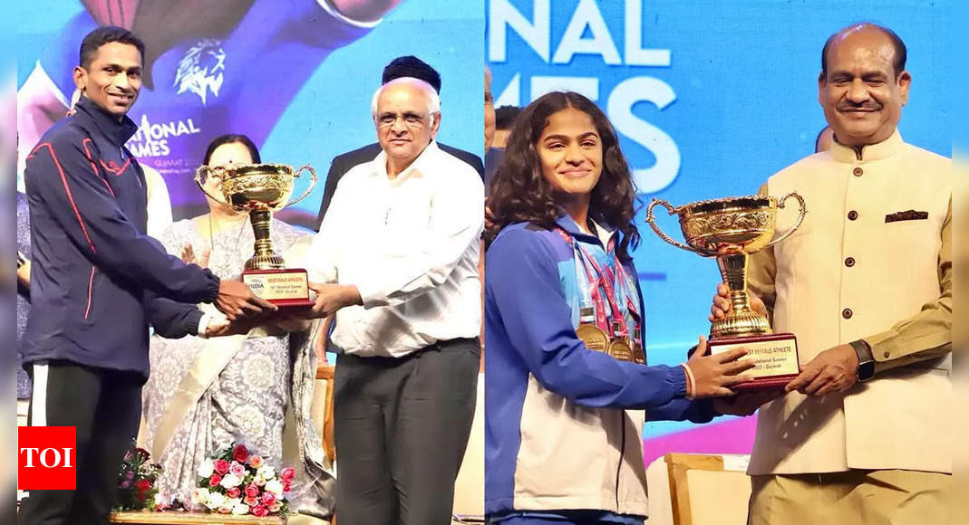National Games: Services retain Raja Bhalindra Singh Trophy; Sajan Prakash, Hashika Ramachandra crowned Best Athletes | More sports News – Times of India