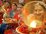 Women celebrate Karwa Chauth with much gusto and fervour; see pictures