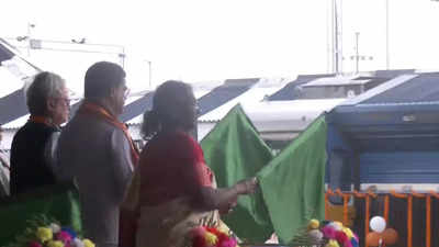 President Droupadi Murmu flags off Kolkata-Agartala express train