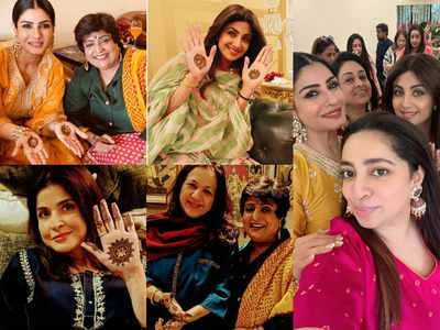Karva Chauth celebrations kick off in Bollywood with a night of mehndi