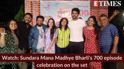 Watch: Sundara Mana Madhye Bharli's 700 episode celebration on the set