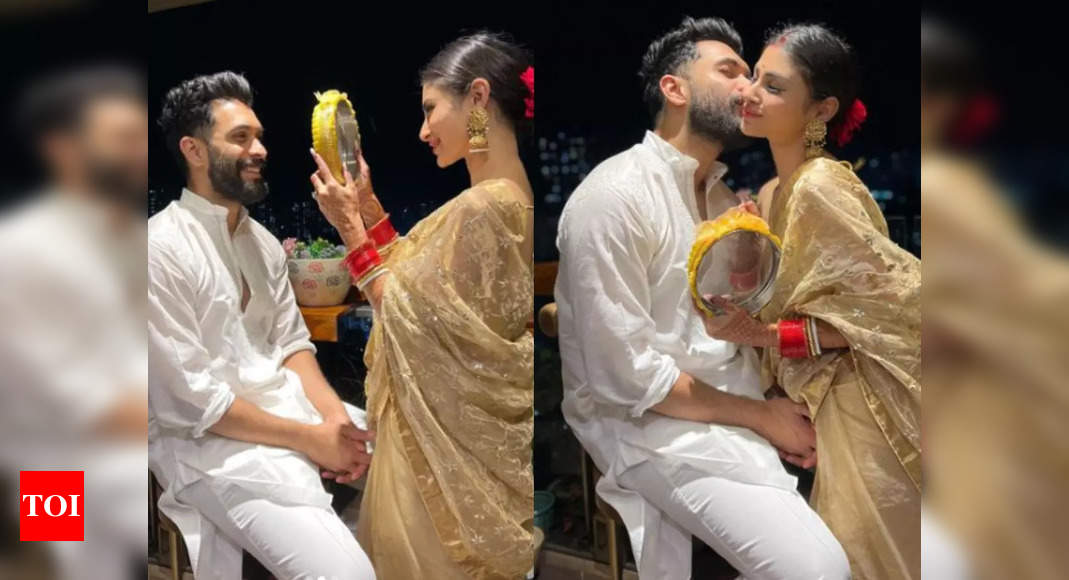 A glimpse at Mouni Roy’s first Karwa Chauth – Times of India