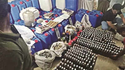 Excise seizes 250 litres of spurious liquor from house