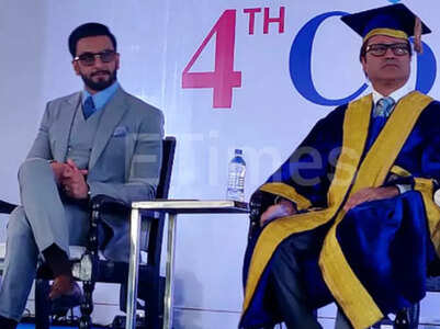 Ranveer interacts with Bennett University students