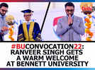 #BUConvocation22: Ranveer Singh gets a warm welcome at Bennett University